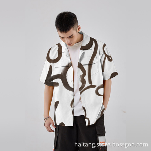 Digital Textile Printing Man Shirt Fabric Plain Fabric